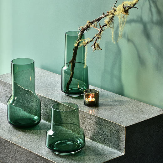 碧轩美式玻璃花瓶摆件 现代简约时尚客厅插花花器 样板间家居软装饰品 商品图1