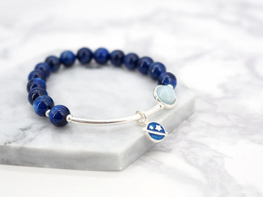 【水逆退散】海蓝宝蓝晶石手链 深邃宇宙 商品图1