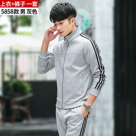 情侣运动服饰套装男春秋男士跑步服两件套长袖卫衣女外套运动服 商品图6