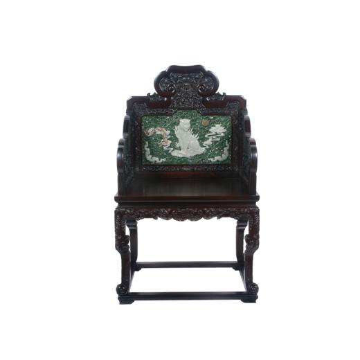 十二生肖红木镶玉太师椅 商品图10