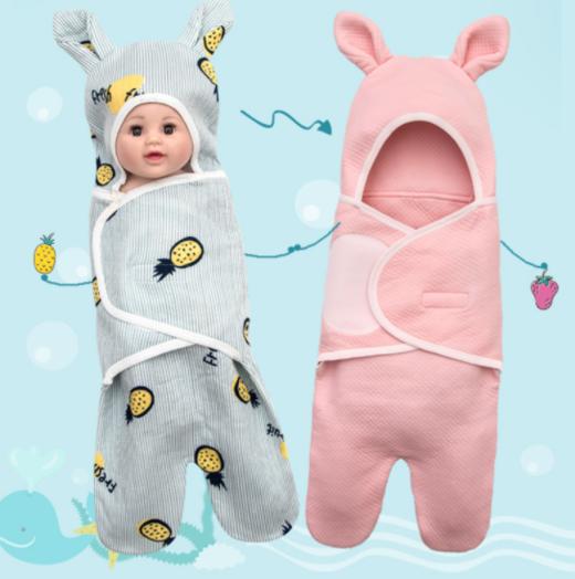 婴儿防惊跳睡袋新生儿襁褓包被宝宝抱毯春夏季薄0-3个月