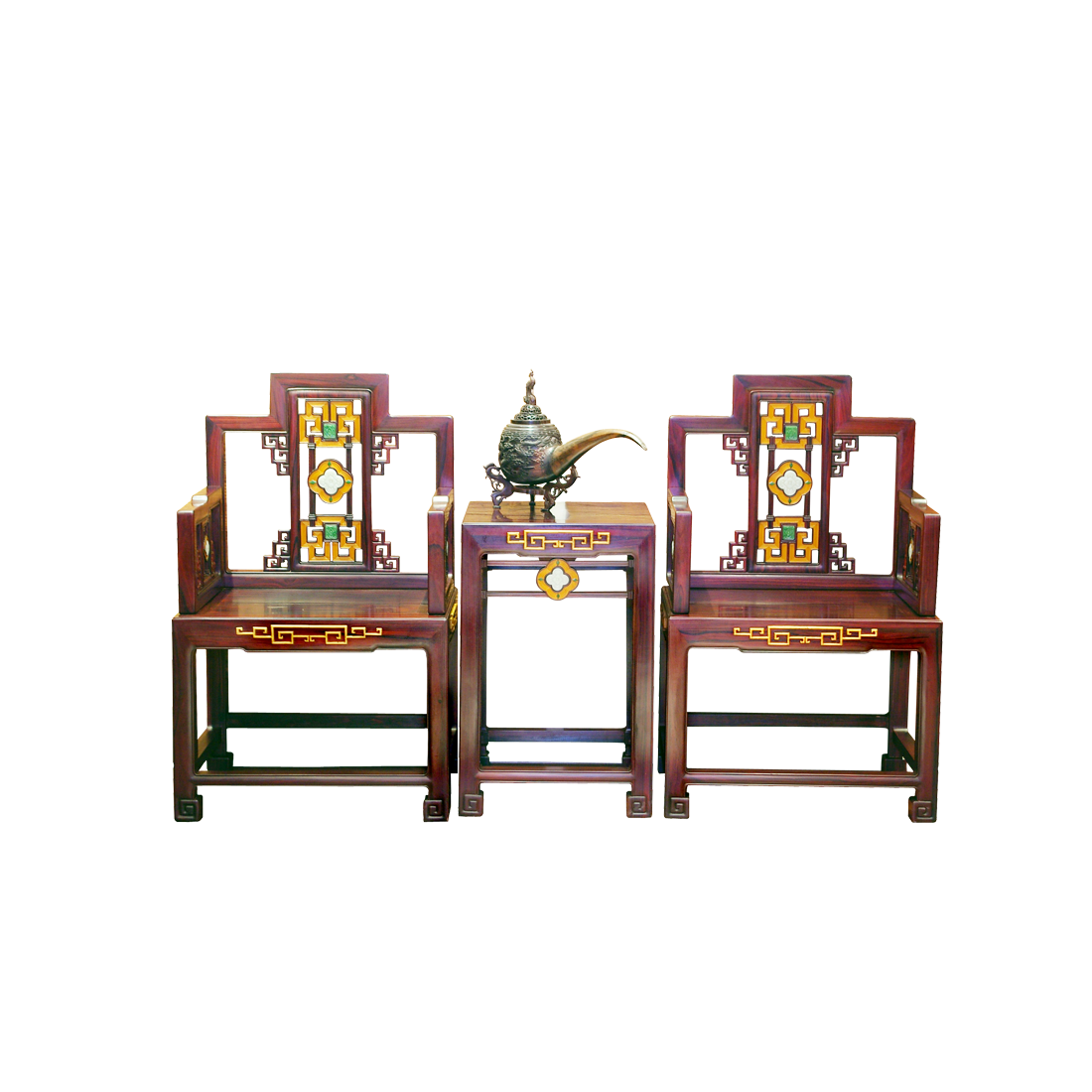 方胜太师椅（两椅一几）