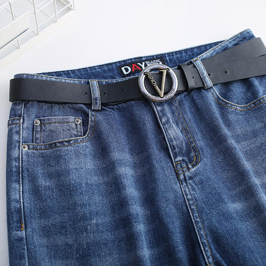 YYH-YXB188820秋季新款宽松修身显瘦高腰牛仔阔腿裤 商品图2