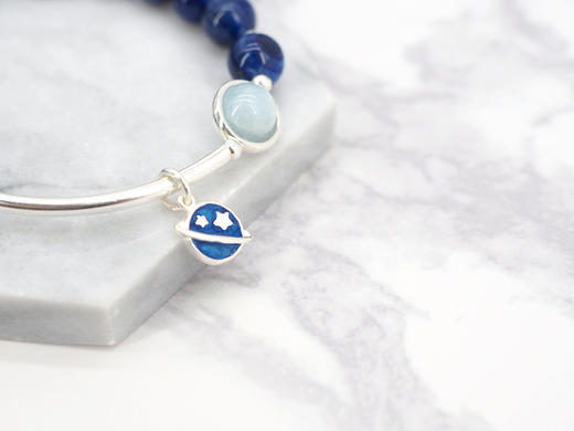 【水逆退散】海蓝宝蓝晶石手链 深邃宇宙 商品图3