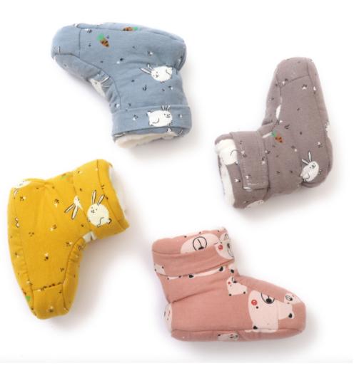 【婴儿用品】。婴儿棉鞋秋冬季0-1岁男女宝宝不掉鞋袜软底加绒加厚6-12个月 商品图3