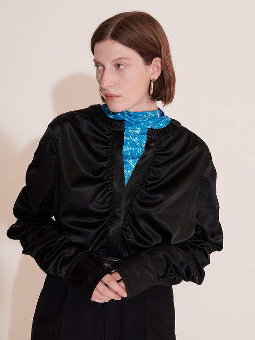 HIDEMI “我们做印花”限定印花高领打底上衣 绿色/蓝色 商品图4