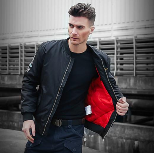 【服饰鞋包】*秋冬大码男装棉衣运动欧美立领夹克空军一号MA01飞行员棒球服 商品图0