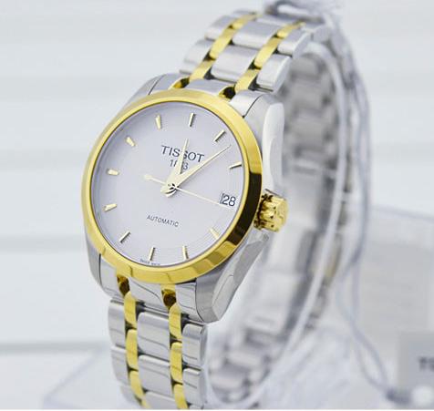 天梭 TISSOT 库图系列女士自动机械腕表 T035.207.22.011.00 商品图1