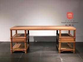 红桥红 家具严选  缅甸花梨(大果紫檀）  【216 圆包圆 办公桌】