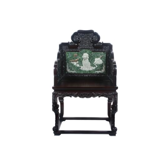 十二生肖红木镶玉太师椅 商品图6