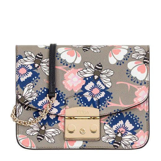 【香港直邮】Furla 芙拉 女士灰色皮革单肩包 941922 商品图0