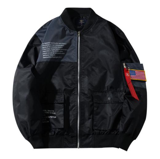 【服饰鞋包】*男士外套秋装新款拼接个性多袋工装夹克男装百搭休闲棒球服 商品图1