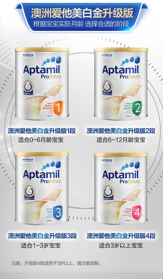 Aptamil澳洲爱他美 白金版婴儿配方奶粉2段 900g 破解关键营养，开启成长新动力，澳白MAX换新上市。JPY带授权招加盟代理 商品图2