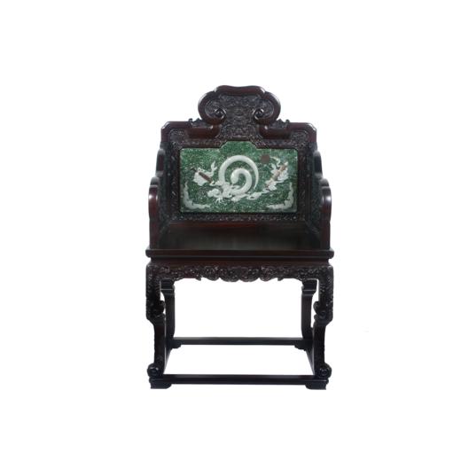 十二生肖红木镶玉太师椅 商品图1