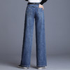 YYH-YXB188820秋季新款宽松修身显瘦高腰牛仔阔腿裤 商品缩略图1