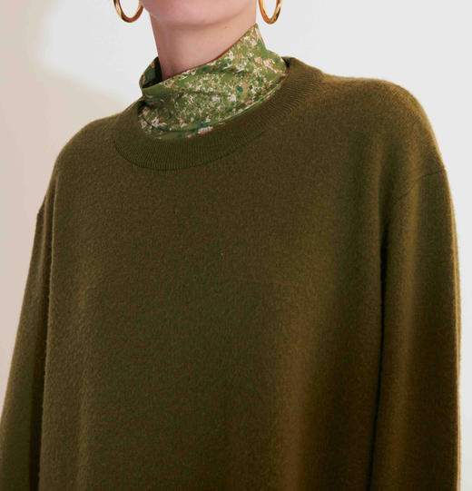 HIDEMI “我们做印花”限定印花高领打底上衣 绿色/蓝色 商品图2