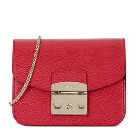 【香港直邮】Furla 芙拉 红色牛皮 女士单肩挎包 851170