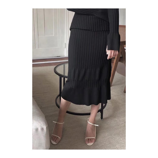 Viktoria Chan | AW19051 Thea Ribbed Skirt [针织半裙] 商品图0