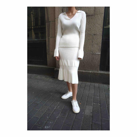 Viktoria Chan | AW19051 Thea Ribbed Skirt [针织半裙] 商品图2