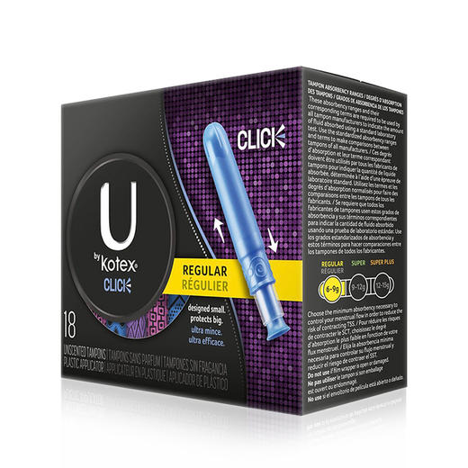 高洁丝Kotex 美版口袋导管卫生棉条易推普通流量18支 进口棉芯游泳卫生巾 商品图0