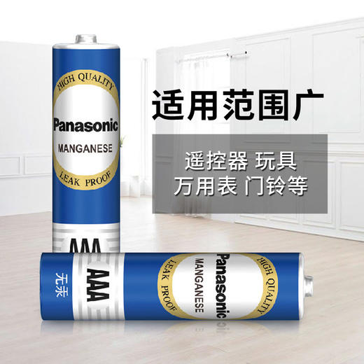 松下（Panasonic）碳性7号七号干电池12节适用于遥控器手电筒玩具键盘鼠标收音机R03PNU/12SC 商品图3