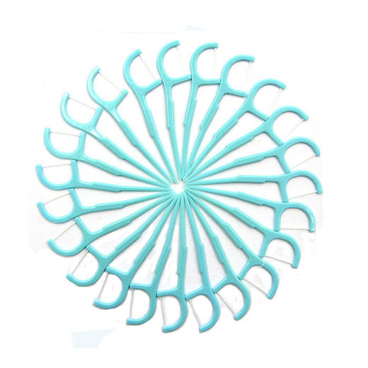 宜洁 牙线棒一次性护牙扁线牙签袋装100只装 送便携盒 Y-9832 商品图0