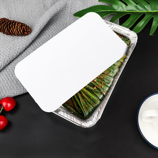 【会员价：31.08】津熙优品jxsuperior铝箔烤盘长方形快餐盒锡纸烤盘 烘焙烤盘 焗饭盘 便当盒外卖盒锡纸盒带盖30只装JX6419.30 商品图1