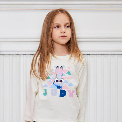 Paola Davinci秋冬新款迪士尼女童长袖T恤中小童圆领纯棉打底衫 商品图2