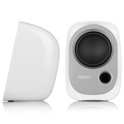 漫步者（EDIFIER）R12U 外观时尚、音质纯正的入门级微型2.0桌面音响 笔记本音箱 电脑音箱 白色 商品图1