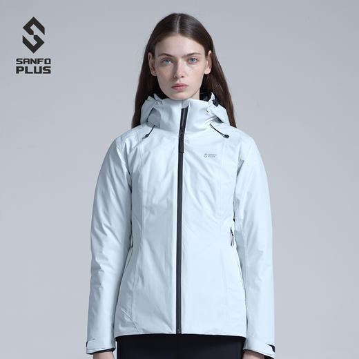 sanfo plus 冰雾三合一女款羽绒冲锋衣 SJW19051 商品图0