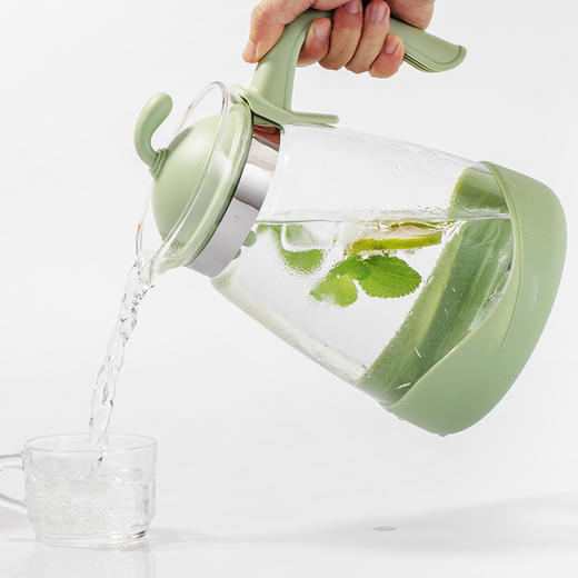 紫丁香 冷水壶凉水壶耐热玻璃花茶壶果汁壶加厚大容量 2L（颜色随机） 商品图2