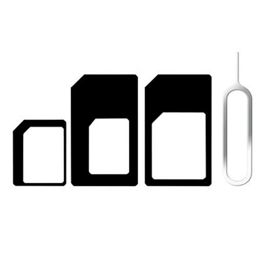 技光（JEARLAKON）卡槽卡针四件套 手机卡托还原sim卡套Micro/Nano转化卡槽取卡针苹果华为小米通用黑色 商品图0