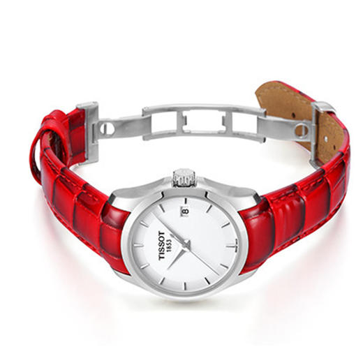 天梭 TISSOT 库图系列皮带女士石英腕表 手表 T035.210.16.011.01 商品图3