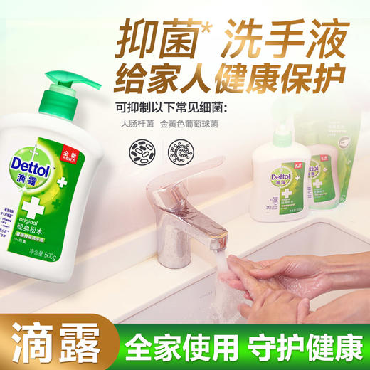 滴露Dettol健康抑菌洗手液经典松木500g 抑菌99.9%  商品图1