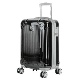 外交官（Diplomat）镜面扩充层箱子登机箱行李箱男女旅行箱万向轮拉杆箱密码箱TC-6012 20英寸 黑色