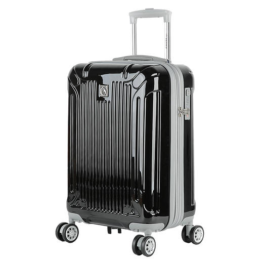 外交官（Diplomat）镜面扩充层箱子登机箱行李箱男女旅行箱万向轮拉杆箱密码箱TC-6012 20英寸 黑色 商品图0