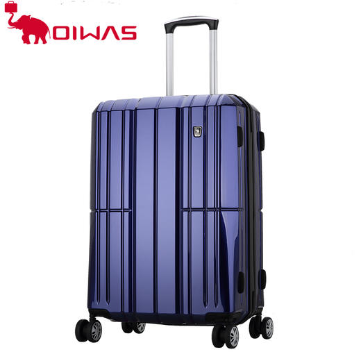 【会员价：455.61】爱华仕（OIWAS）PC拉杆箱6176 时尚万向轮行李箱 飞机轮旅行箱商务出差托运箱 24英寸蓝色 商品图0