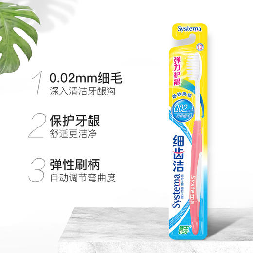 狮王(Lion)细齿洁弹力护龈软毛牙刷（颜色随机发放） 商品图0