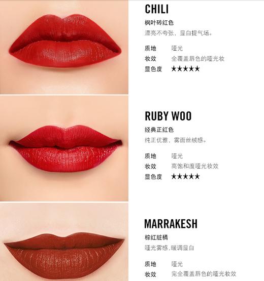 【礼物】M.A.C魅可mac尤雾弹口红唇膏31#316/916小辣椒 商品图4