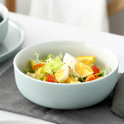 佳佰 5.5英寸饭碗日式简约沙拉碗小面碗陶瓷餐具 单人食 浅绿 商品图0