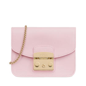 【香港直邮】Furla 芙拉 女士粉色皮单肩包斜挎包 962521