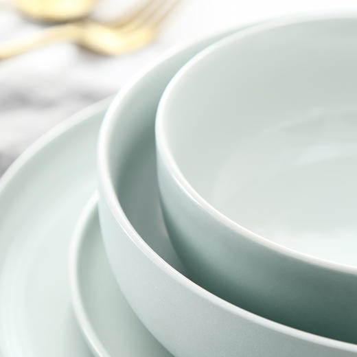 佳佰 5.5英寸饭碗日式简约沙拉碗小面碗陶瓷餐具 单人食 浅绿 商品图1