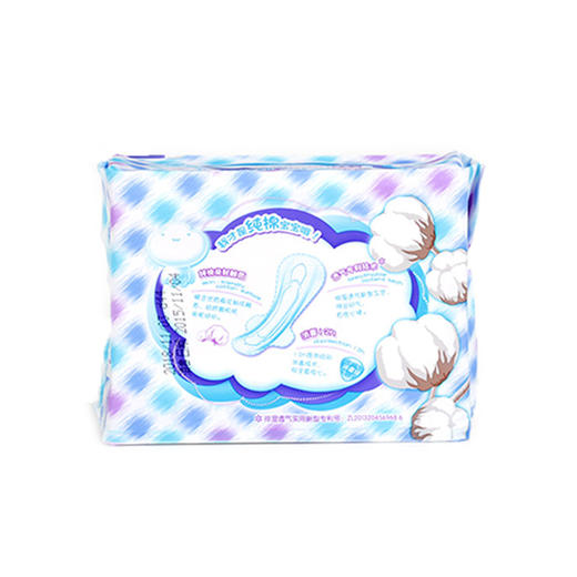 淘淘氧棉 卫生巾 纯棉丝薄超长夜用355mm*6片无香型 商品图1