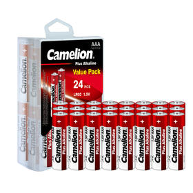飞狮（Camelion）碱性电池 干电池 LR03/AAA/7号 电池 24节 鼠标/键盘/血压计/血糖仪/玩具/遥控器