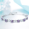 XDR-YB0175新款韩版时尚森系紫水晶锆石纯银手链 商品缩略图3