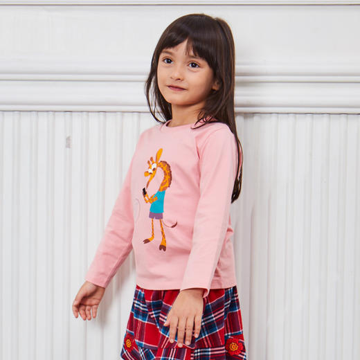 Paola Davinci秋冬新款迪士尼女童长袖T恤中小童圆领纯棉打底衫 商品图1