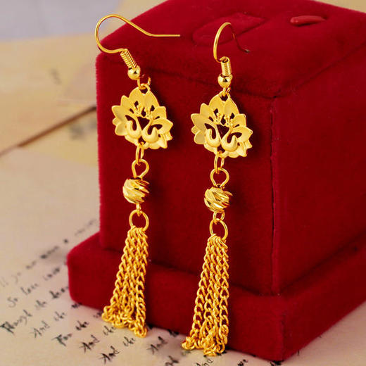 BZSP-EH102新款流苏越南沙金长款耳坠 商品图0