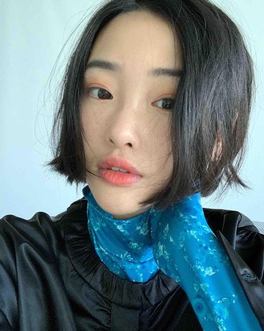 HIDEMI “我们做印花”限定印花高领打底上衣 绿色/蓝色 商品图9