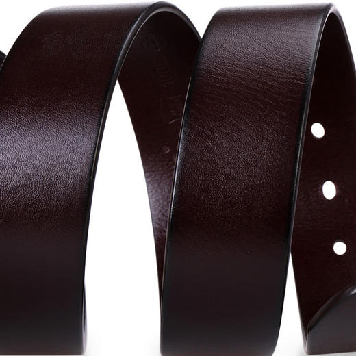 牛当家真皮针扣腰带男皮带男牛皮休闲头层牛皮裤带男牛皮短款1101 深咖色 105-110 商品图5