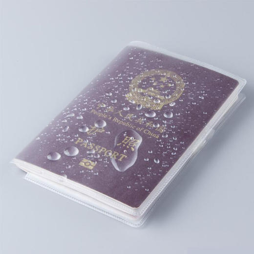欣沁 护照保护套加厚 多卡位护照夹 磨砂透明防水护照包 2个装 商品图1